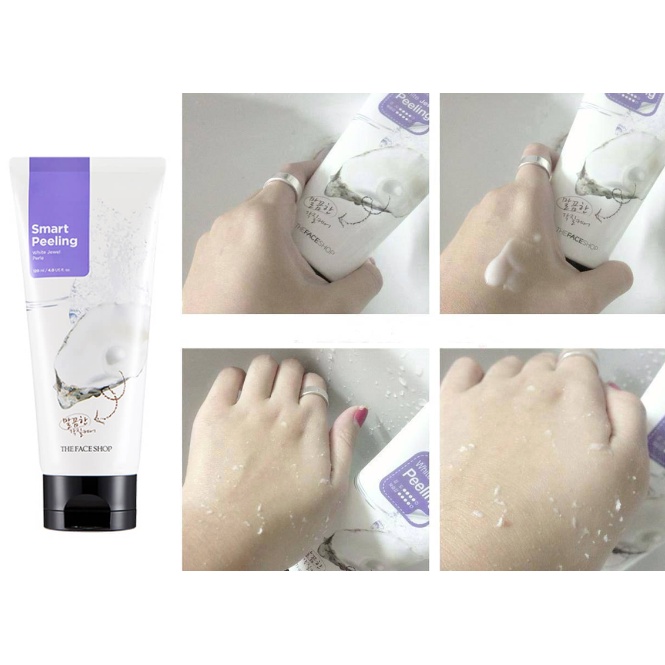 Tẩy Tế Bào Chết, Dưỡng Da Tươi Sáng Với Chiết Xuất Từ Ngọc Trai The Face Shop Smart Peeling White Jewel 120ml | BigBuy360 - bigbuy360.vn