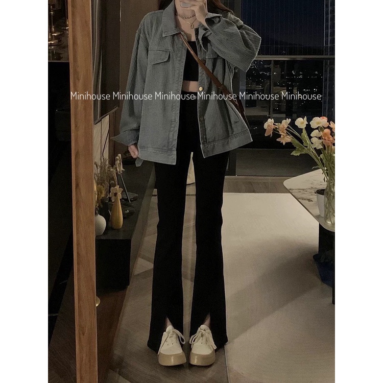 đc Hot Quần loe đen xẻ ống DC c | BigBuy360 - bigbuy360.vn