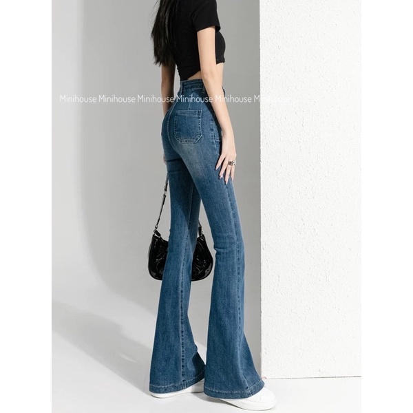 đc Hot Quần loe 2 túi mặt trước XANH ĐẬM DC c | BigBuy360 - bigbuy360.vn