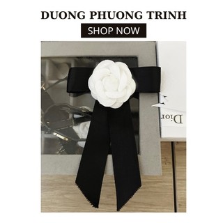 Nơ cài áo, nơ cài cổ áo váy nữ tiểu thư sang trọng