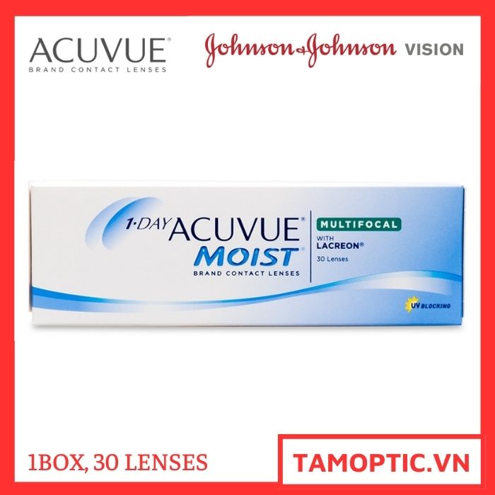 Kính áp tròng 1-Day ACUVUE MOIST MULTIFOCAL with LACREON 30 lenses Johnson&JohnSon
