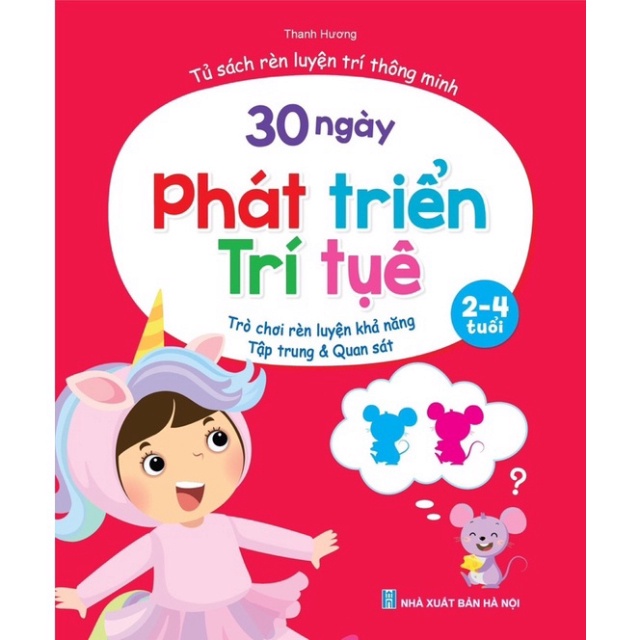 Sách - Bộ 30 Ngày Phát Triển Trí Tuệ - Dành Cho Trẻ Từ 2 - 4 Tuổi (4 quyển)