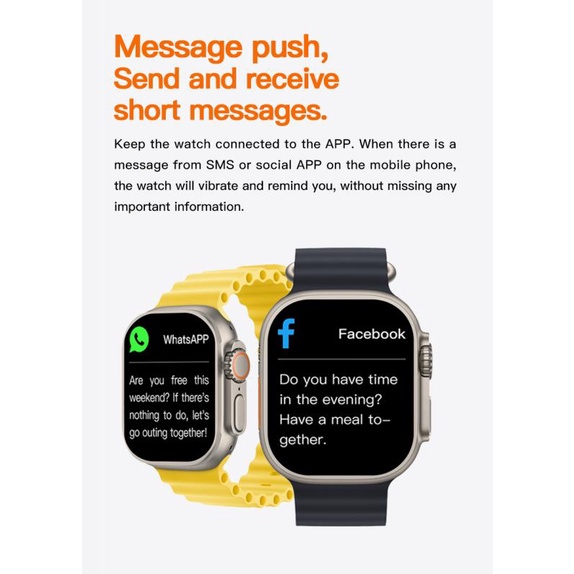 Đồng Hồ Thông Minh Watch Ultra Nghe Gọi, Hiện Thông Báo Tin Nhắn, Theo Dõi Sức Khỏe, Hỗ Trợ Thể Thao- TECHZONE MALL | BigBuy360 - bigbuy360.vn