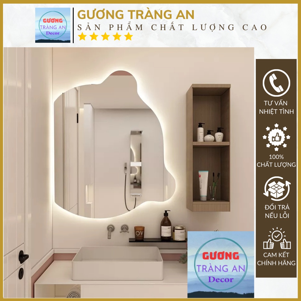 Gương Led Hình Đầu Gấu Cảm Ứng Cao Cấp - Gương Soi Gương Trang Điểm Gương Decor Nhà Tắm Sang Trọng, Hiện Đại