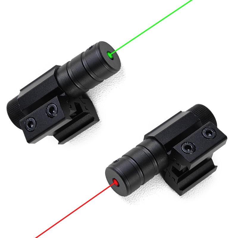Đèn Laser lắp ná cải tiến tia đỏ nhỏ giá rẻ kẹp ray 11 + ray 20 - chỉnh được tâm chiếu