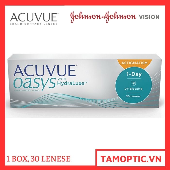 Kính Áp Tròng 1 ngày loạn thị 1-Day Acuvue Oasys for Astigmatism with HydraLuxe 30lenses J&J