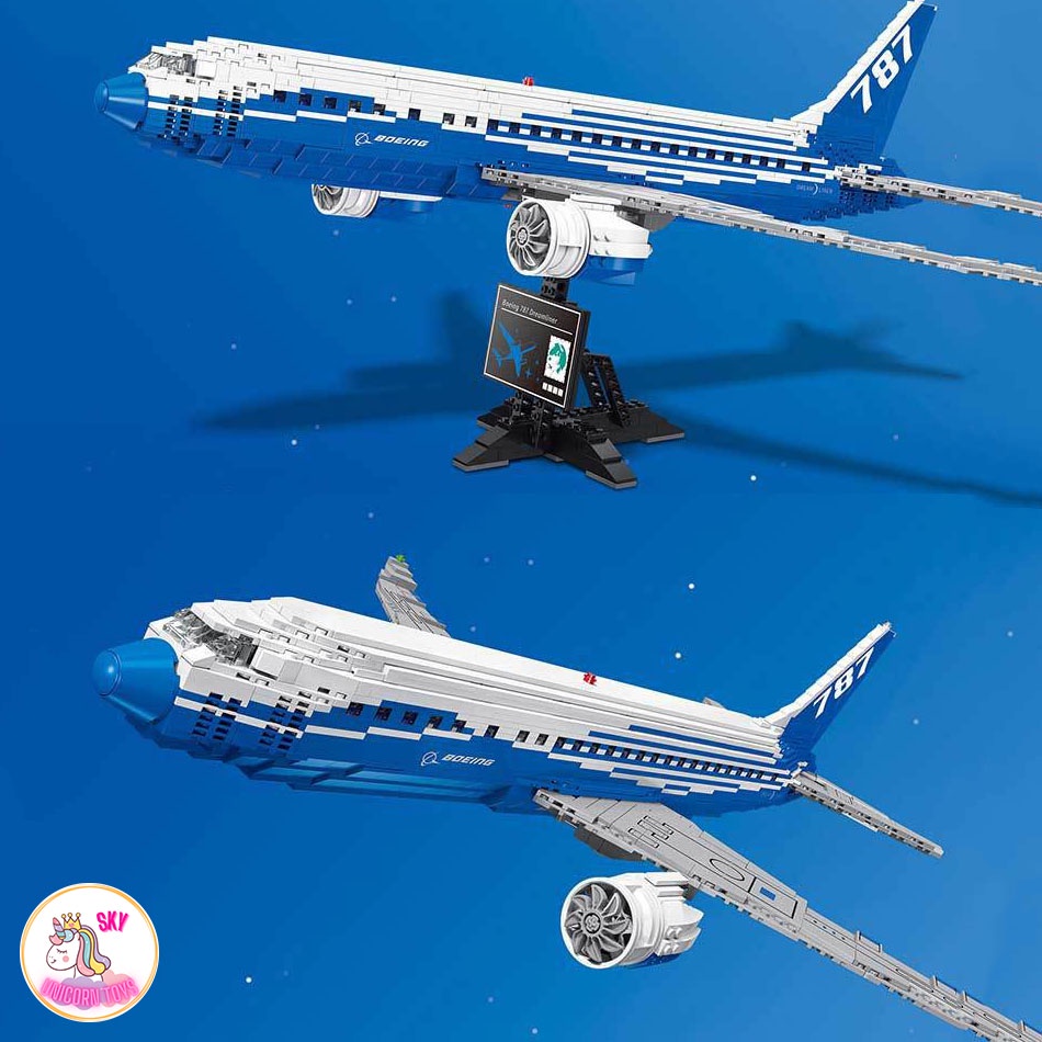 Đồ Chơi Lắp Ráp Kiểu LEGO Mô Hình Chuyên Cơ Máy Bay The Boeing 787 VietnamAirlines Dreamliner Với 1349+ PCS DK80009
