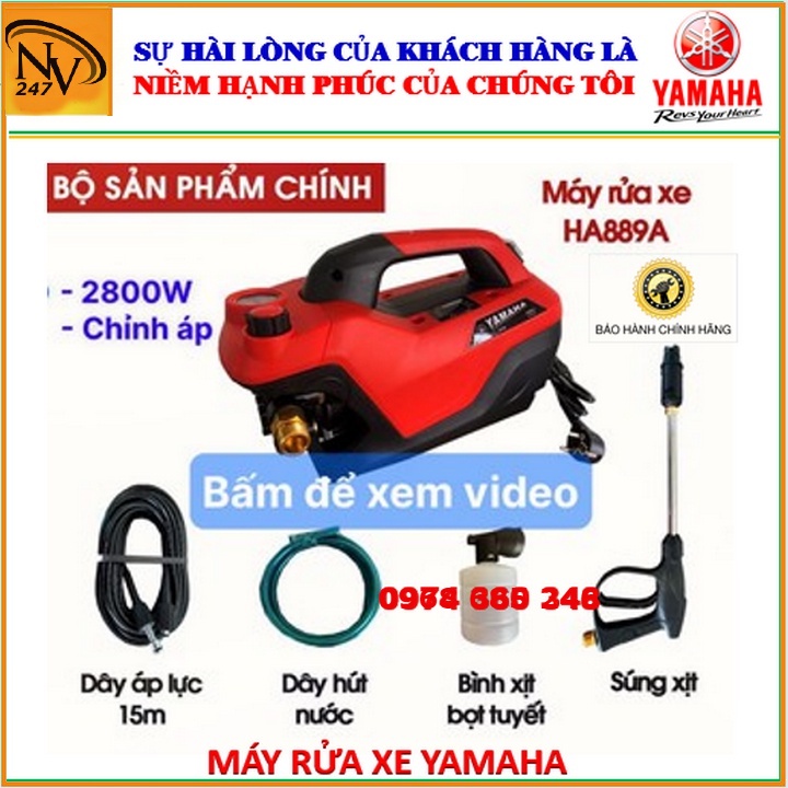 Máy rửa xe áp lực cao YAMAHA. 250 BAR máy xịt rửa ô tô xe máy cao áp