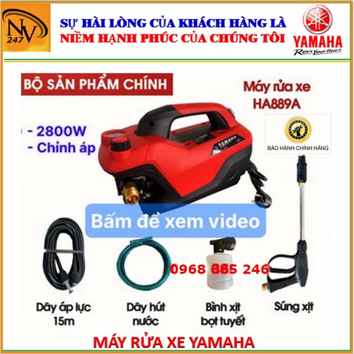 Máy rửa xe áp lực cao YAMAHA. 250 BAR máy xịt rửa ô tô xe máy cao áp