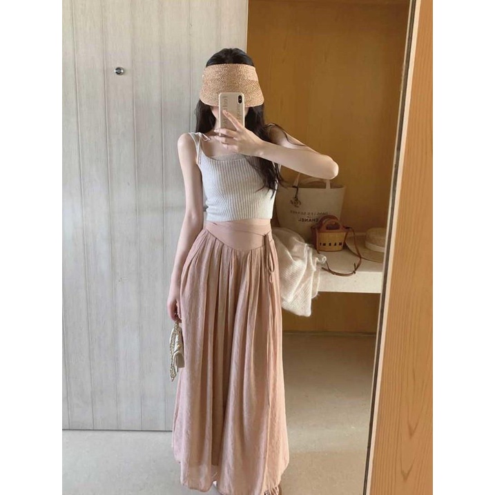 Quần Culottes Lưng Cao Ống Rộng Thời Trang Cho Nữ Plus Size