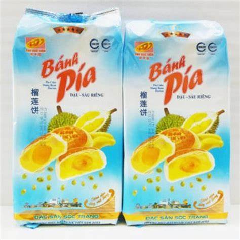 Bánh pía đậu xanh sầu riêng 5 sao Tân Huê Viên 600gr