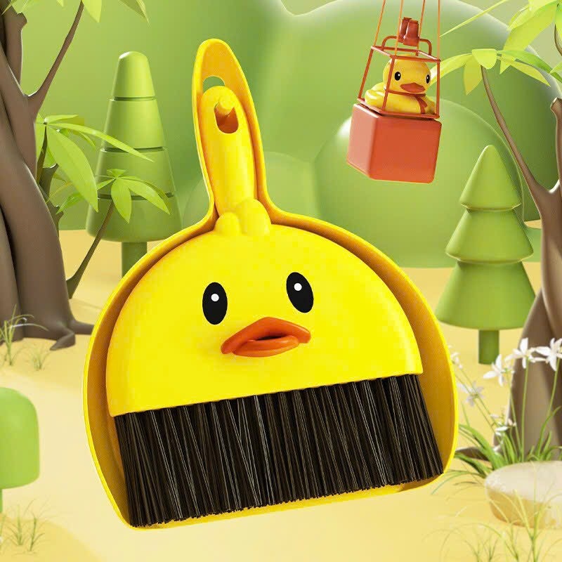 Chổi Quét Bụi mini Hình Vịt Vàng Hoạt Hình
