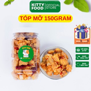 Tóp mỡ mắm tỏi 150g kitty food tóp mỡ nguyên da chiên giòn sốt mắm tỏi ớt ăn vặt siêu ngon