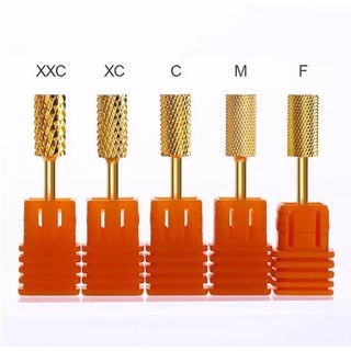 Đầu mài móng, đầu mài phá móng giả bằng thép mầu vàng