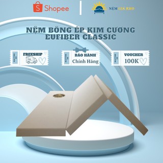 Nệm bông ép Kim Cương Eufiber Classic, Bảo hành 8 năm - Giao màu ngẫu nhiên