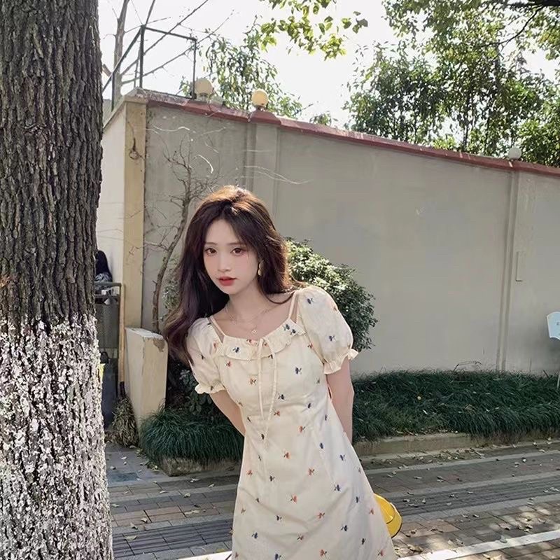 Váy hoa nhí tiểu thư tay bồng xinh xắn