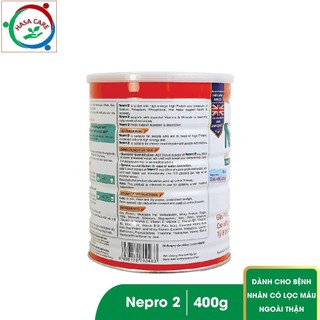 Sữa Bột Dinh Dưỡng Nepro 2 Hộp 400G Dành Cho Người Bệnh Thận Cung Cấp Dinh Dưỡng Phục Hồi Sức Khỏe