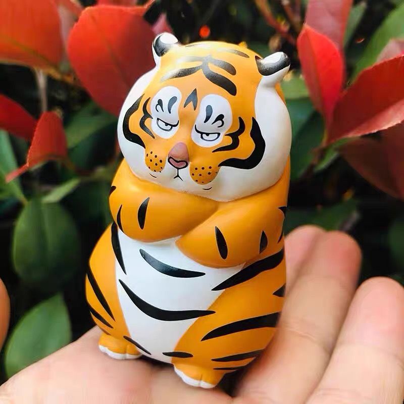 ▼◈Hổ béo Blind Box Phiên bản quê hương Tức giận Gói biểu tượng cảm xúc Hand-made Capsule Egg Doll Little Tiger Tide Play