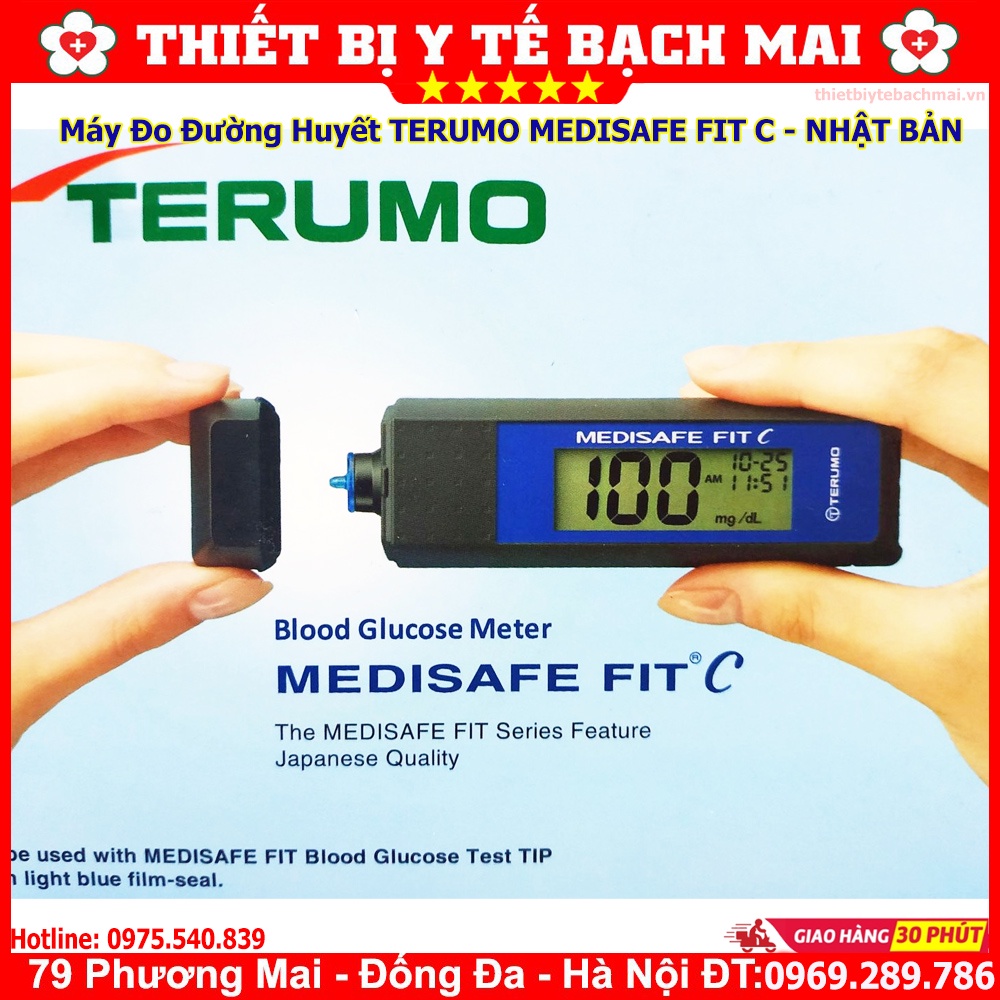 Máy Đo Đường Huyết Terumo Medisafe Fit C - Chính Xác 99,9% - Chính hãng Nhật Bản