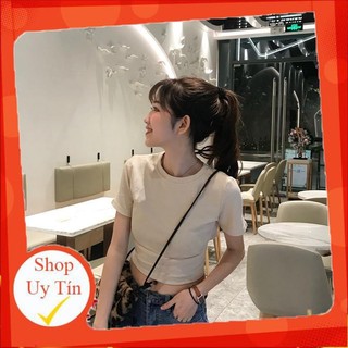 [SẴN- ĐEN] ÁO CROPTOP DÂY THẮT LƯNG