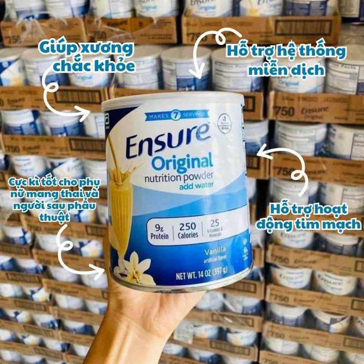 Sữa bột ENSURE MỸ original 397g mẫu mới