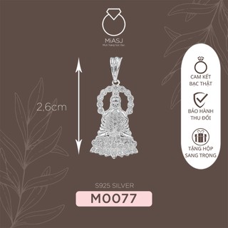 Mặt dây chuyền PHẬT MẸ QUAN ÂM Bạc Ý S925 cao cấp M0077 | Mi.A Trang sức bạc