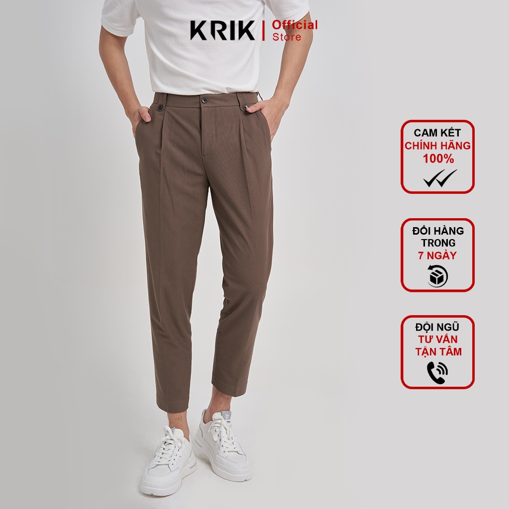 Quần Âu Nam Local Brand KRIK Form Baggy Chất Liệu Cao Cấp Không Bai Xù QA0425
