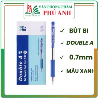 Bút bi xanh Double A Tritouch cao cấp loại ngòi 0,7mm - Bút bi mực xanh