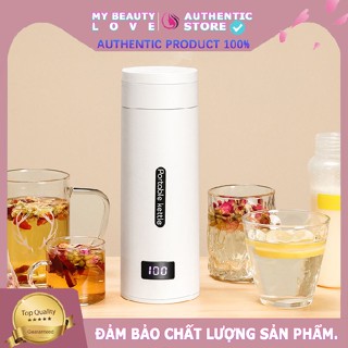 Ấm siêu tốc mini đa năng 2 trong 1 dung tích 500ml, Bình giữ nhiệt có thể nấu nước sôi hiện thị nhiệt độ