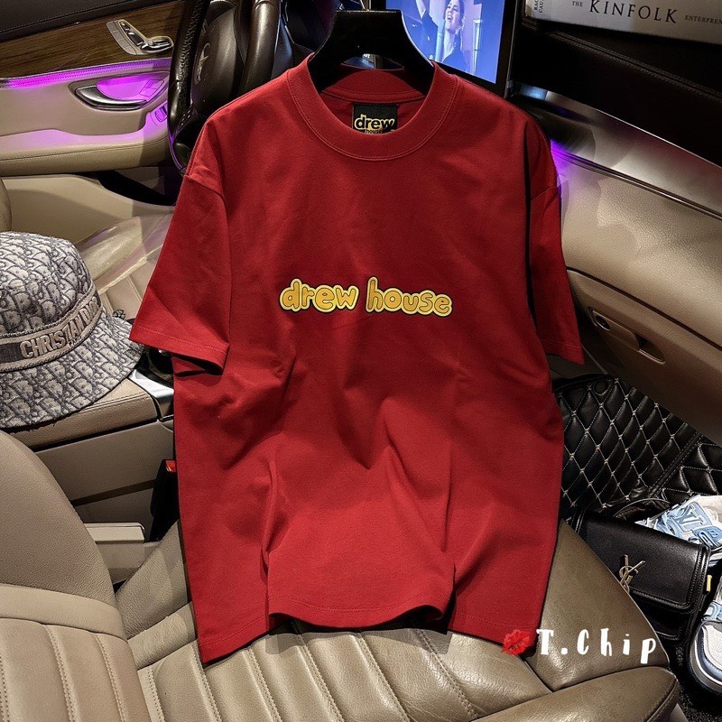 Áo Phông Tay Lỡ Hình DREW Cực Hót Form Rộng, Áo Thun Nữ Basic Chất Cotton Đẹp