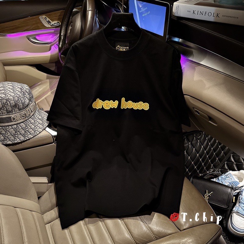 Áo Phông Tay Lỡ Hình DREW Cực Hót Form Rộng, Áo Thun Nữ Basic Chất Cotton Đẹp