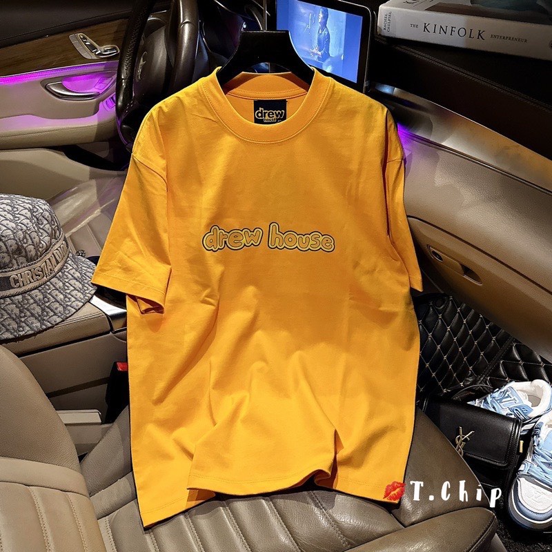Áo Phông Tay Lỡ Hình DREW Cực Hót Form Rộng, Áo Thun Nữ Basic Chất Cotton Đẹp
