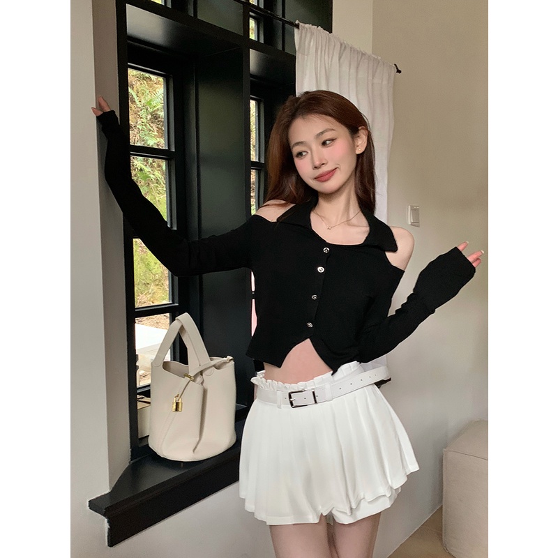 QKOOLE  Chân Váy Đuôi Cá Denim Mỏng Lưng Cao Thời Trang Mới Cho Nữ