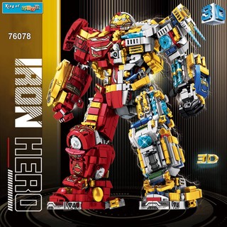 Đồ chơi lắp ráp xếp hình mô hình robot anti hulkbuster iron mecha siêu anh hùng trong endgame no.76078 với 1876 pcs
