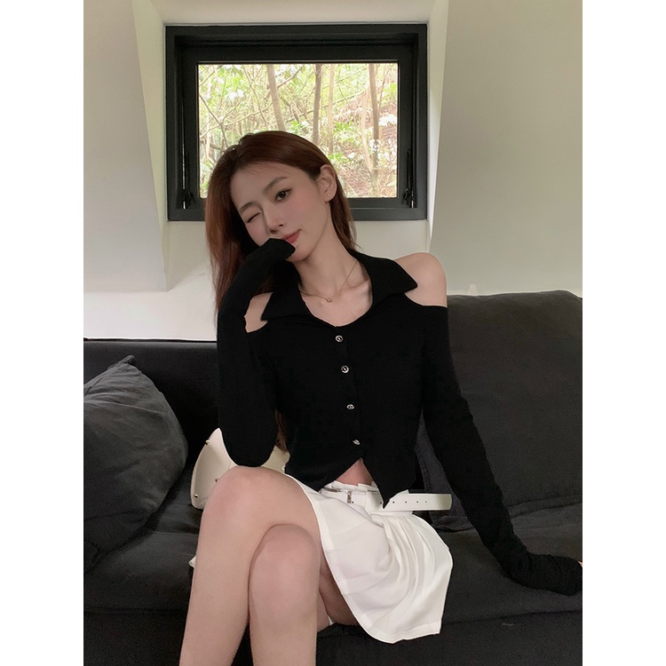 QKOOLE  Chân Váy Đuôi Cá Denim Mỏng Lưng Cao Thời Trang Mới Cho Nữ