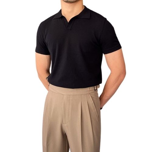 Áo Polo Nam Cổ V PoloPlesure Vải Cotton Xuất Xịn Chuẩn Form Sang Trọng Thanh Lịch