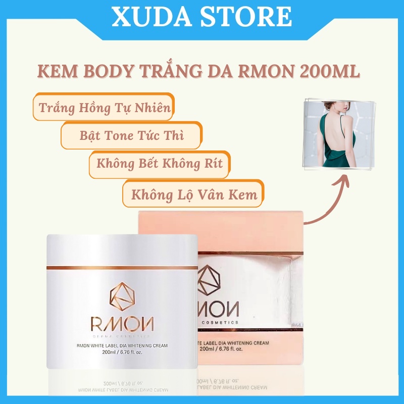 Kem Body Xudastore Kem Body Trắng Da Rmon bật tone làm da sáng đều màu trắng hồng tự nhiên
