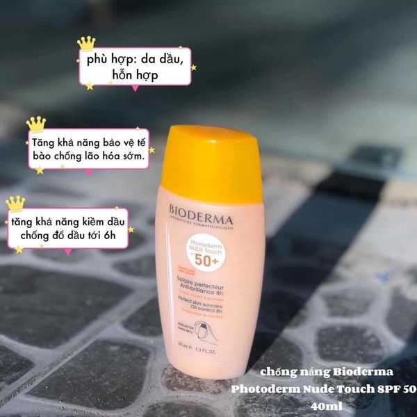 Kem chống nắng Bioderma Photoderm Nude Touch