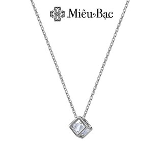 Dây chuyền bạc nữ Miêu Bạc đá lập phương chất liệu bạc 925 thời trang phụ kiện trang sức D400717