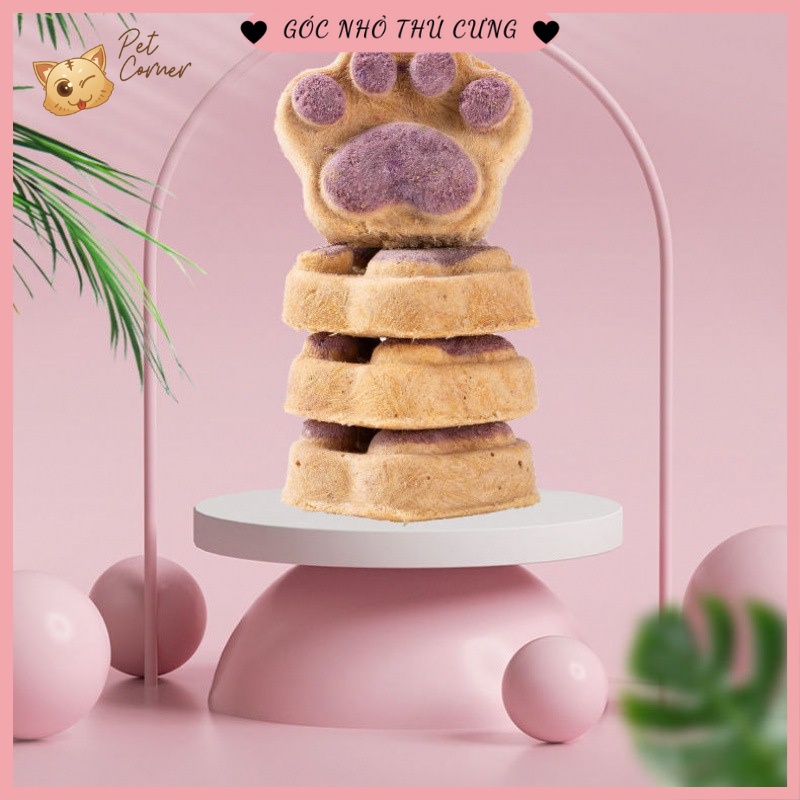 Bánh thịt xay sấy khô dinh dưỡng cho thú cưng, bánh chân mèo đông khô cho chó mèo