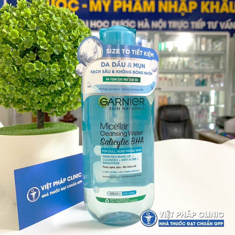 Tẩy trang sạch sâu cho mọi loại da Garnier Micellar Water 400ml