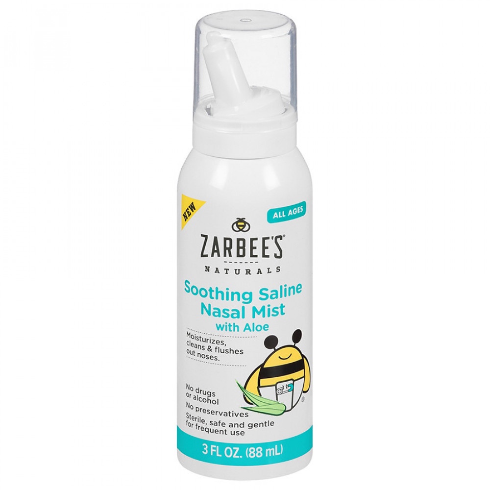 Chai Xịt Vệ Sinh Mũi Lô Hội Zarbee Zarbee's Cho Bé 88ml