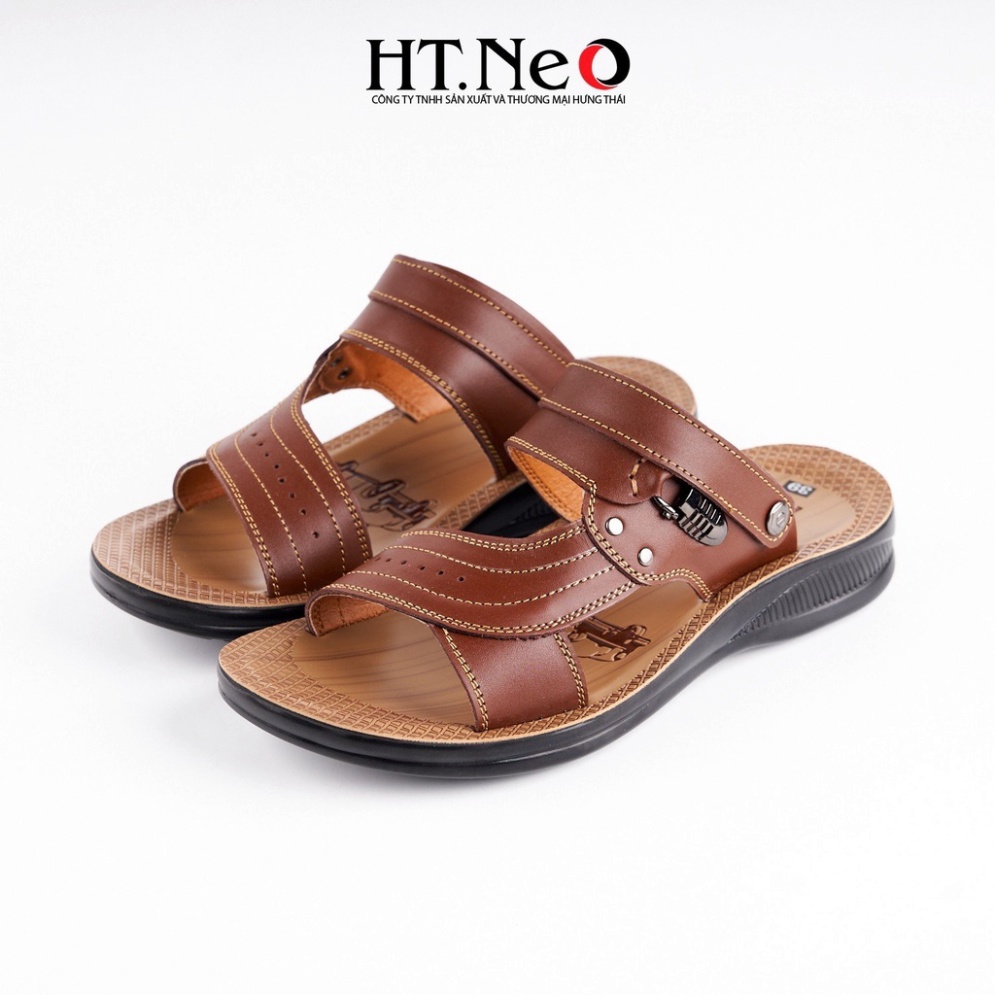 Giày hè Sandal da bò đế cao su thiên nhiên cao cấp, thiết kế uy quyền lịch sự phù hợp cho các quần áo văn phòng sd168