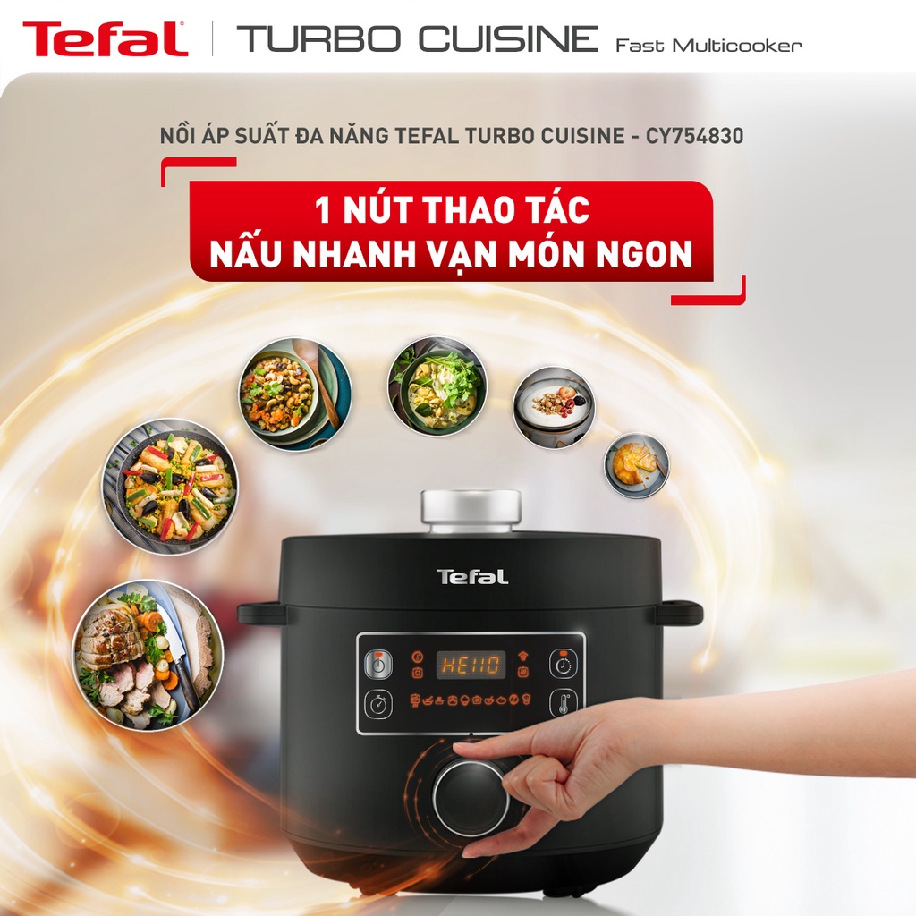 Nồi áp suất điện đa năng Tefal Turbo Cuisine 5L CY754830