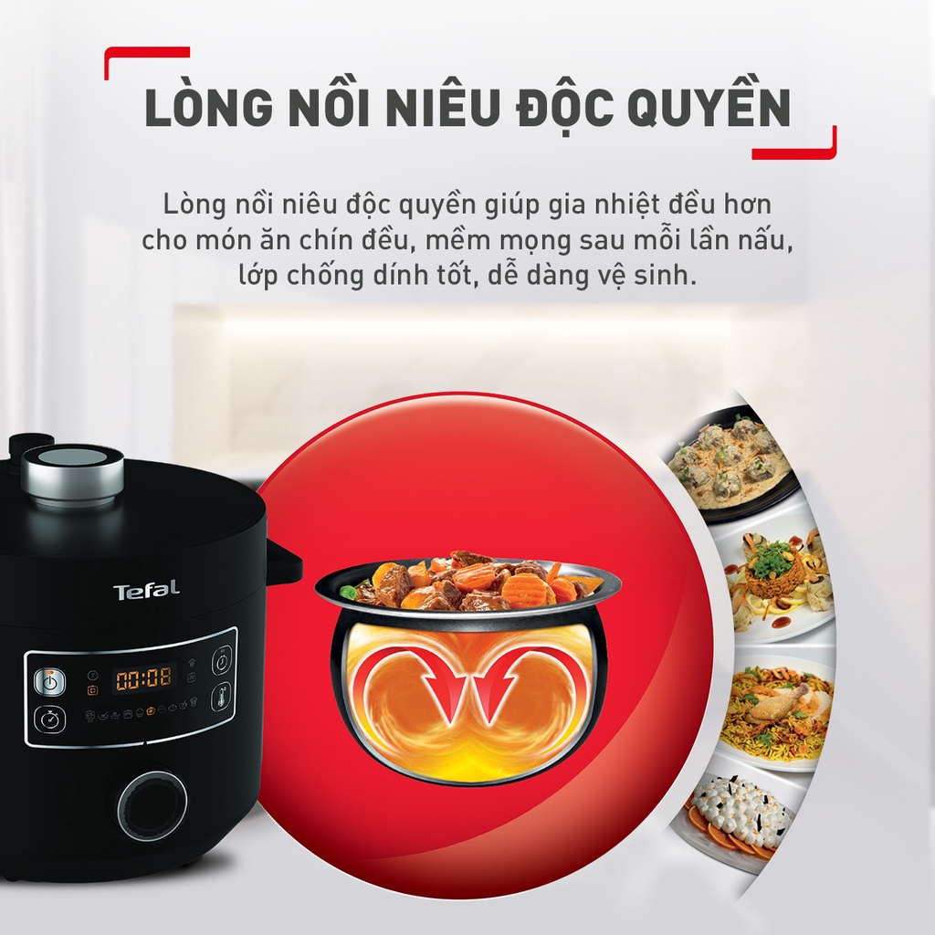 Nồi áp suất điện đa năng Tefal Turbo Cuisine 5L CY754830