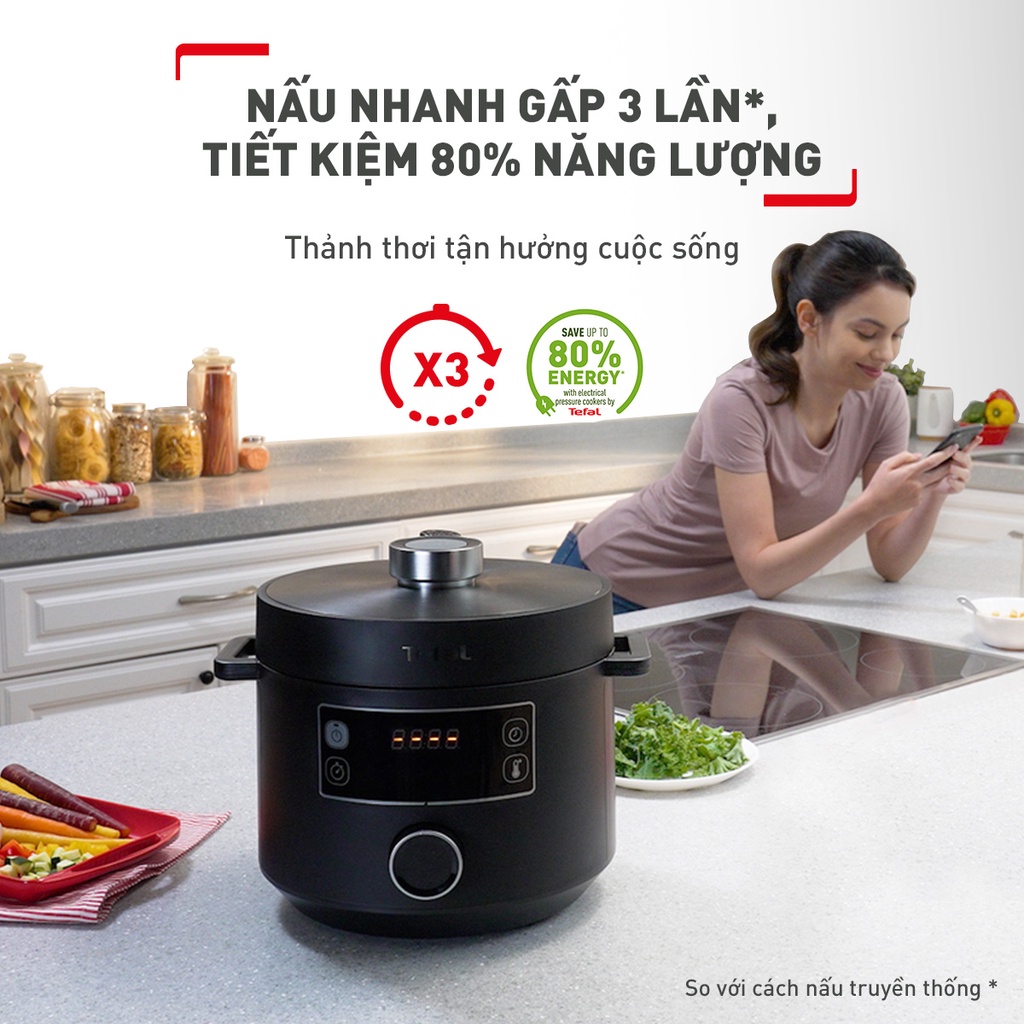 Nồi áp suất điện đa năng Tefal Turbo Cuisine 5L CY754830