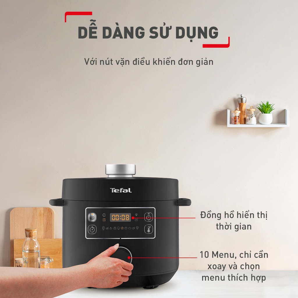 Nồi áp suất điện đa năng Tefal Turbo Cuisine 5L CY754830