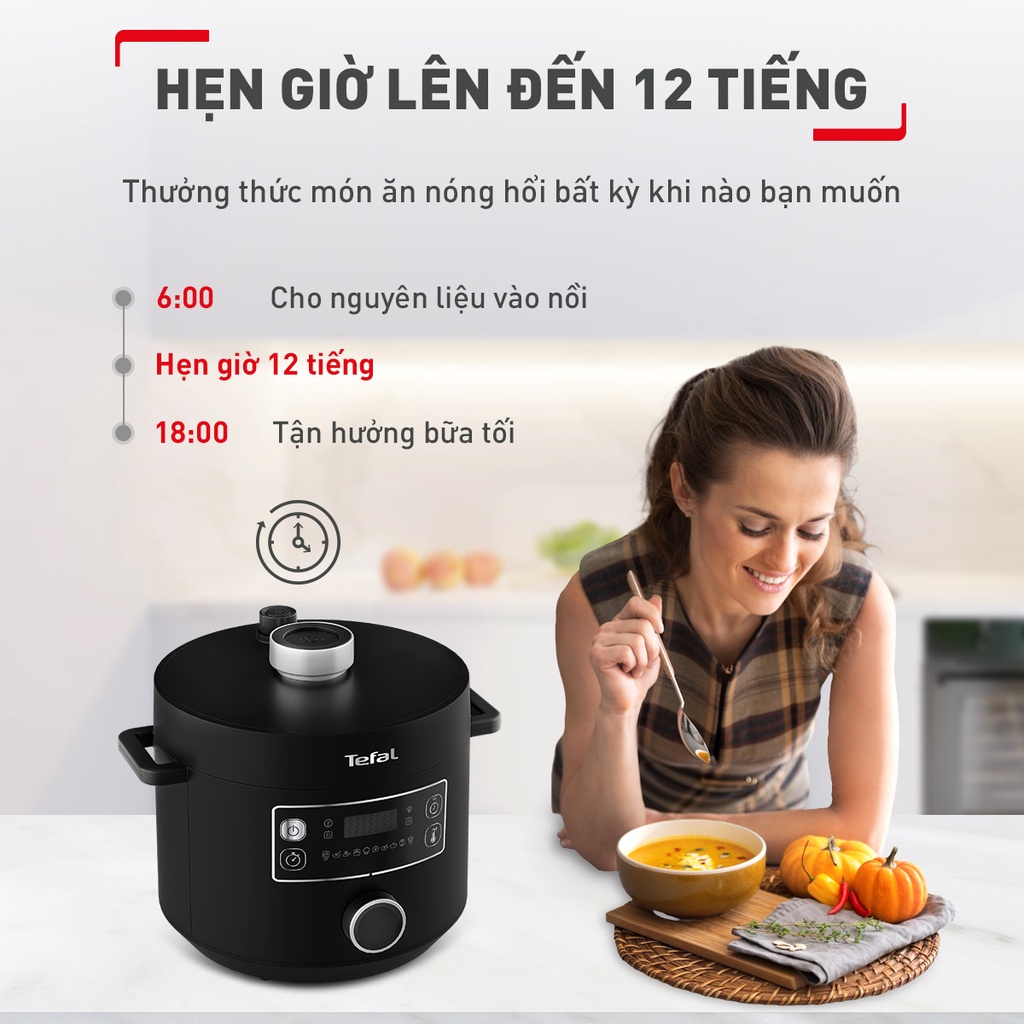 Nồi áp suất điện đa năng Tefal Turbo Cuisine 5L CY754830