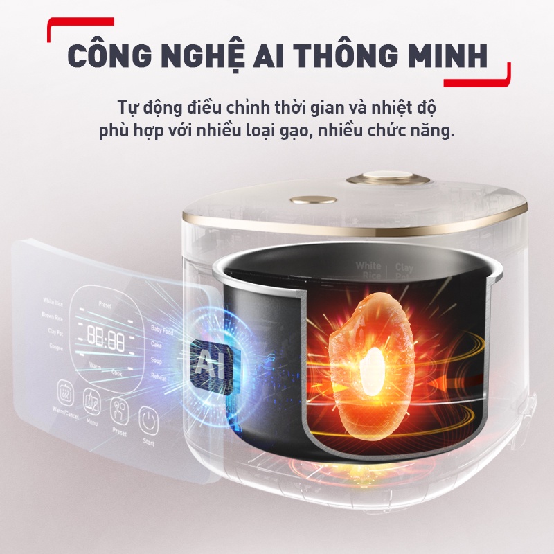 Nồi cơm điện tử Tefal Rice Mate Mini 0.7L RK515168