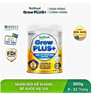 Sữa bột Grow Plus vàng sữa non 800g ( 0+) - Nuti, sữa công thức cho bé